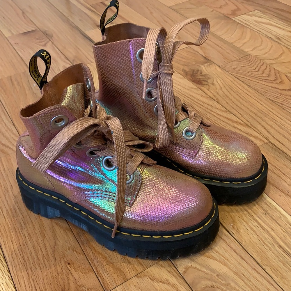 *Pink Iridescent Platform Doc Marten Boots!!!*